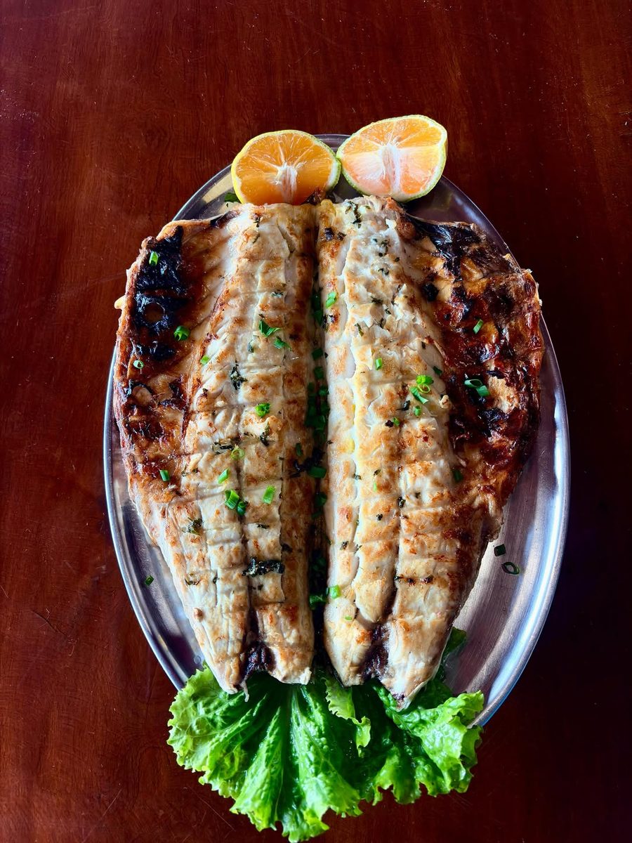 Peixe na brasa